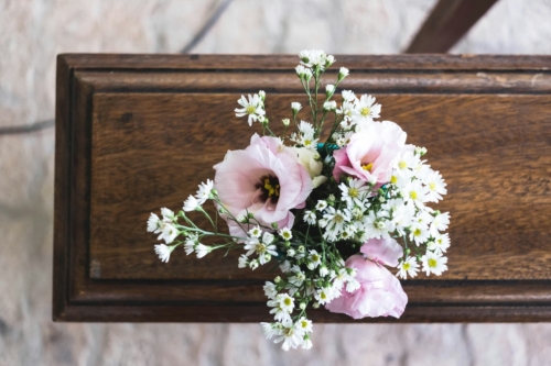 Begravning med blommor